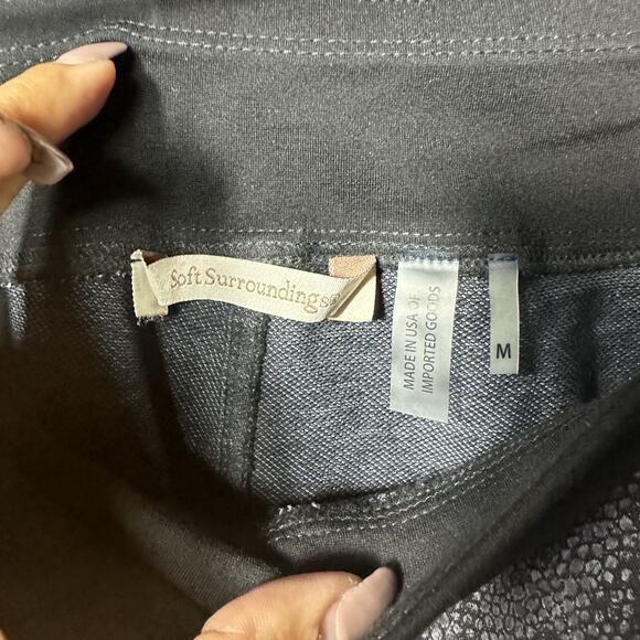 Soft Surroundings Women's Gray Animal Print Pull-On Legging Pants Size Medium - Picture 5 of 7